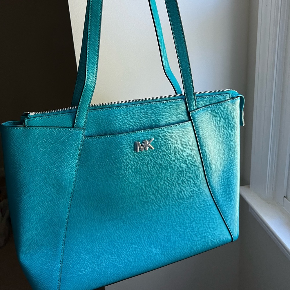 Teal Michael Kors Maddie Tote